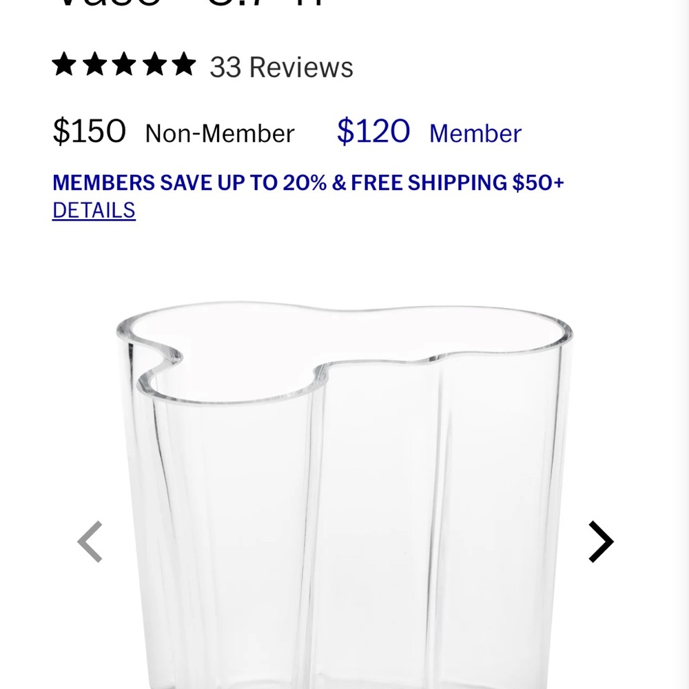 Alvar Aalto Littala Wavy Glass Vase from MOMA Museum of Modern Art NYC. 🪻🪻🪻 - Picture 9 of 9